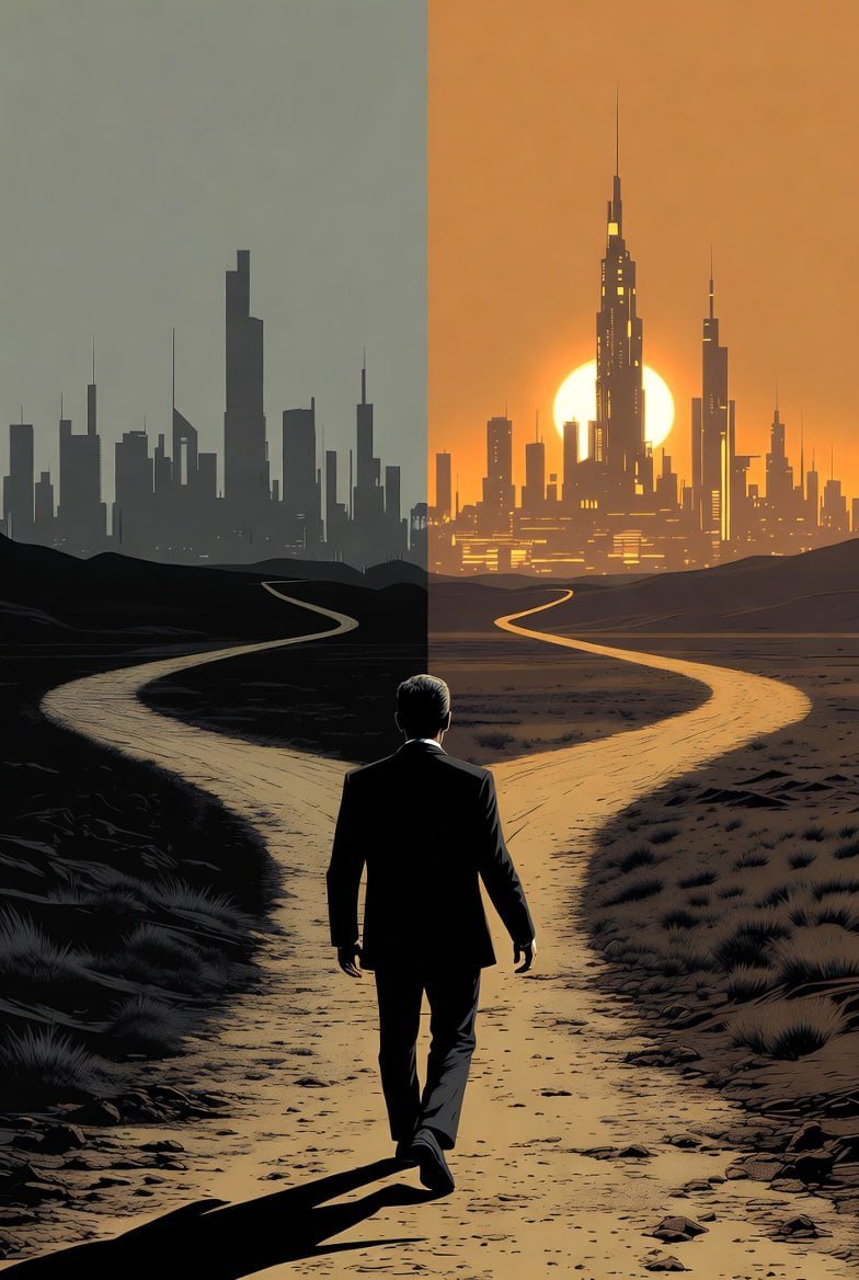 Людина обирає нетипові вакансії, що символізують прихований ринок праці Києва.