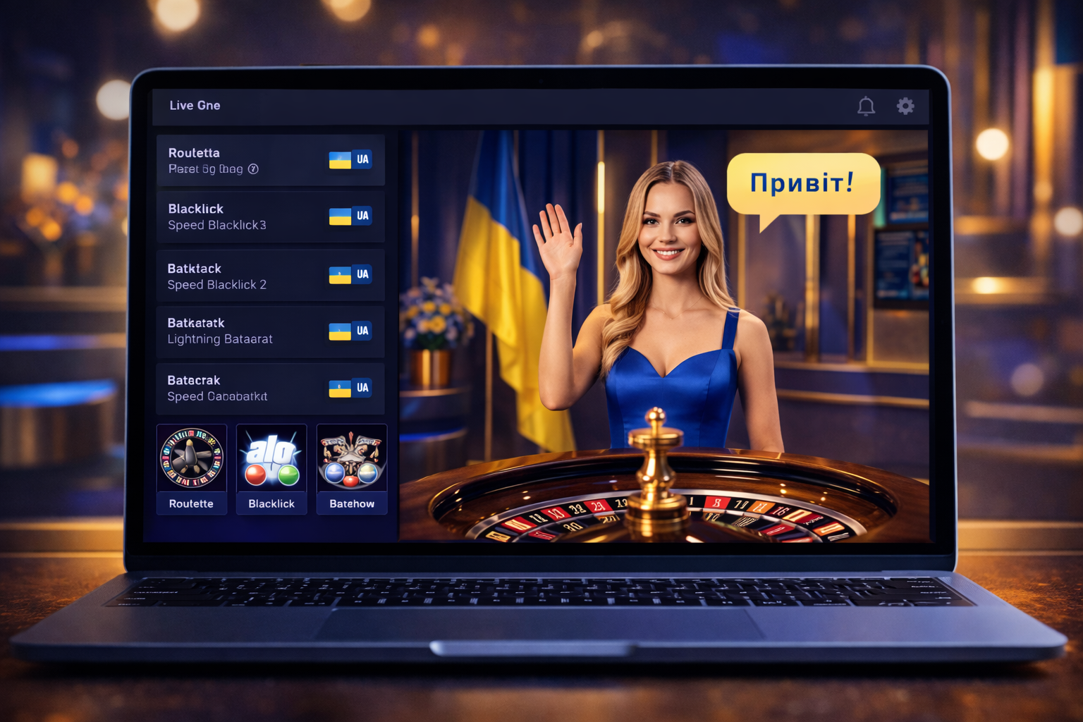 Список live-столів з позначкою UA для гри з україномовними дилерами